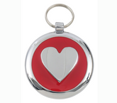Luxury Red Heart Designer Dog Tag